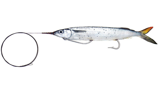 Horse Rigged Double-Hook Ballyhoo with Wire Leader
